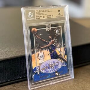 1997-98 Kobe Bryant Autographed Collection Score Board basketball trading card